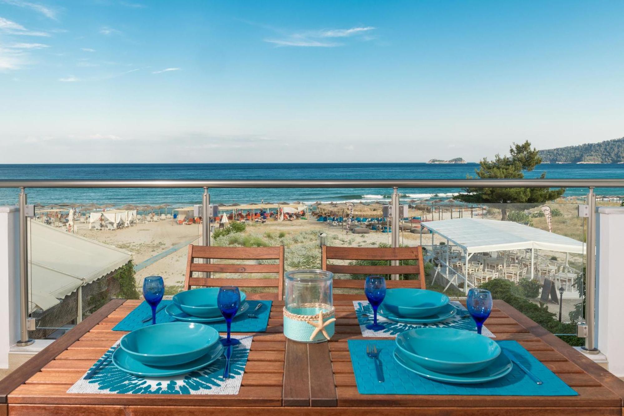 Artemis Beach Apartments Chrysi Ammoudia ภายนอก รูปภาพ